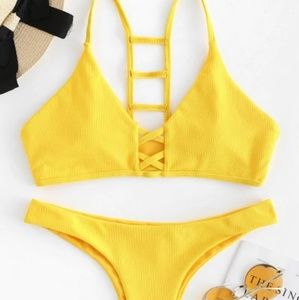 Zaful Yellow Bikini with Tags